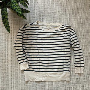 Ralph Lauren Denim & Supply Beige Black Stripe Sweatshirt